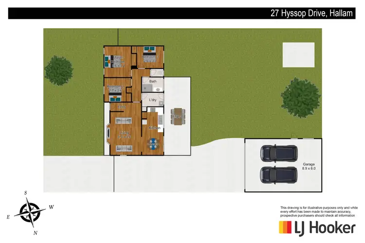 Floorplan of Homely house listing, 27 Hyssop Drive, Hallam VIC 3803