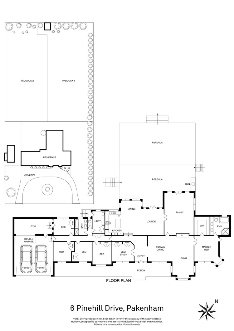 Floorplan of Homely house listing, 6 Pinehill Drive, Pakenham VIC 3810