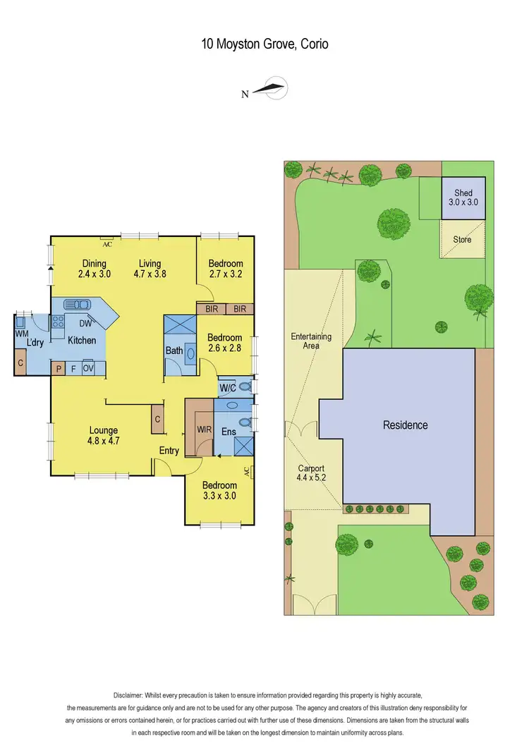 Floorplan of Homely house listing, 10 Moyston Grove, Corio VIC 3214