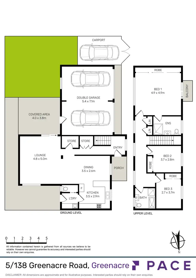 Floorplan of Homely townhouse listing, 5/138 Greenacre Road, Greenacre NSW 2190