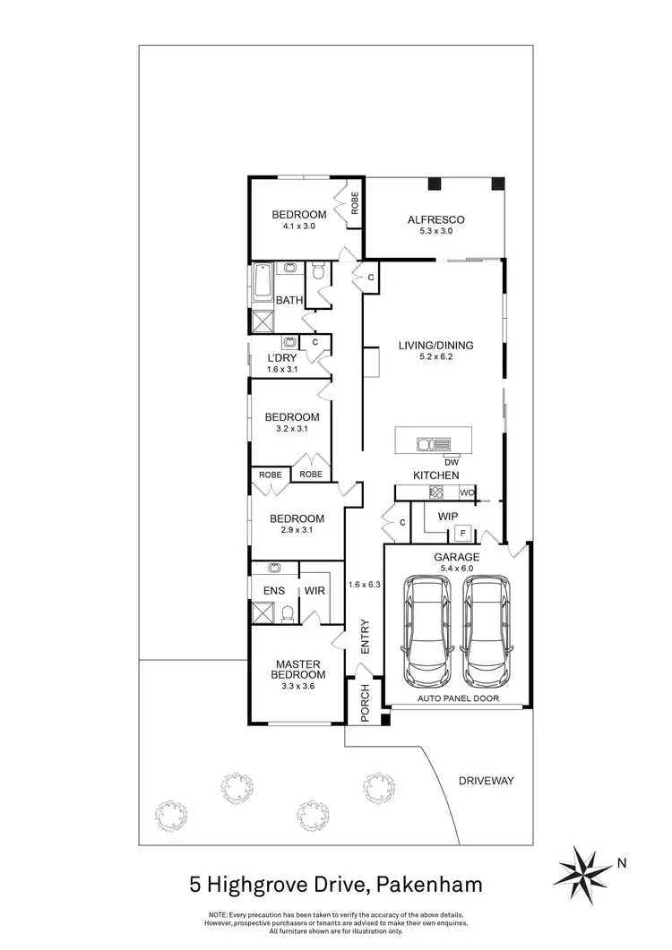 Floorplan of Homely house listing, 5 Highgrove Drive, Pakenham VIC 3810