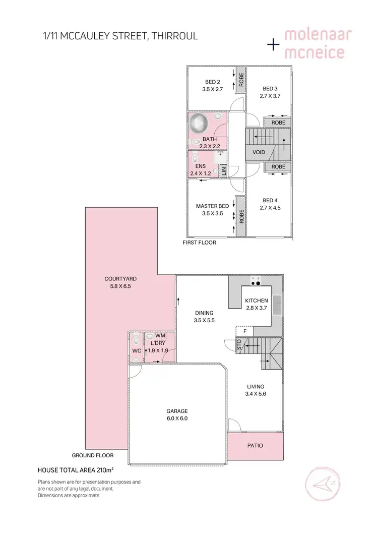 Floorplan of Homely semi-detached listing, 1/11 McCauley Street, Thirroul NSW 2515