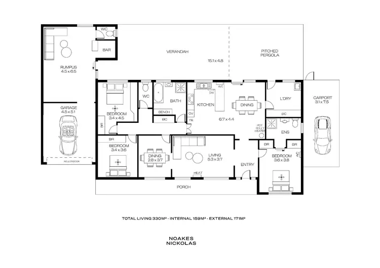 Floorplan of Homely house listing, 38 Elmgrove Street, Aberfoyle Park SA 5159