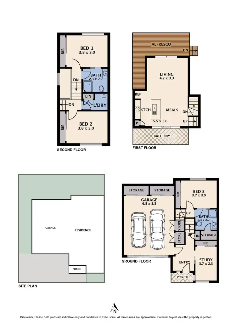 Floorplan of Homely townhouse listing, 3/1A Argyle Street, Reservoir VIC 3073