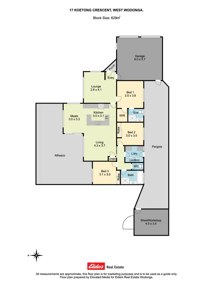 Floorplan of Homely house listing, 17 Koetong Crescent, Wodonga VIC 3690