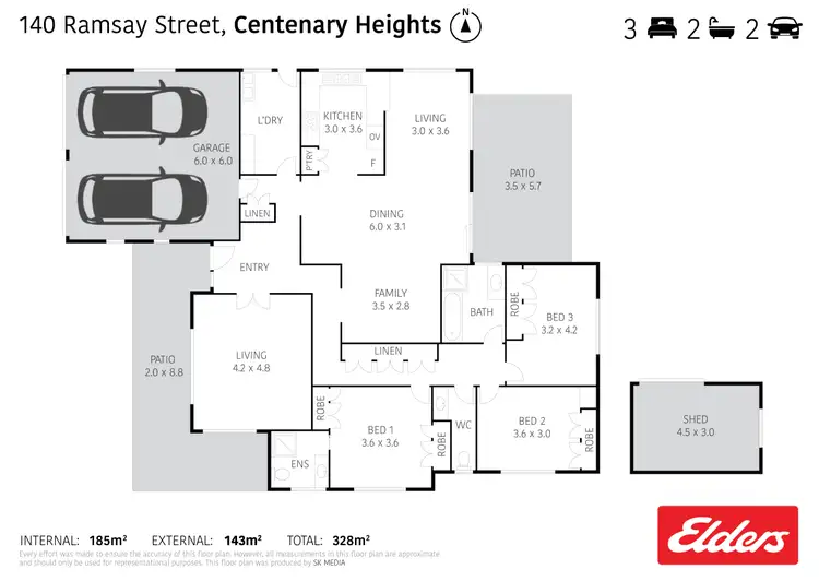 Floorplan of Homely house listing, 140 Ramsay Street, Centenary Heights QLD 4350