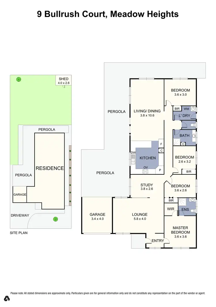Floorplan of Homely house listing, 9 Bullrush Court, Meadow Heights VIC 3048