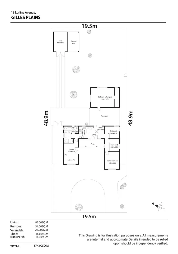 Floorplan of Homely house listing, 18 Lurline Avenue, Gilles Plains SA 5086