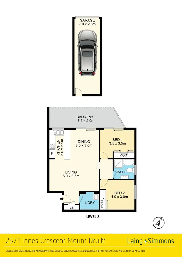 Floorplan of Homely unit listing, 25/1 Innes Crescent, Mount Druitt NSW 2770