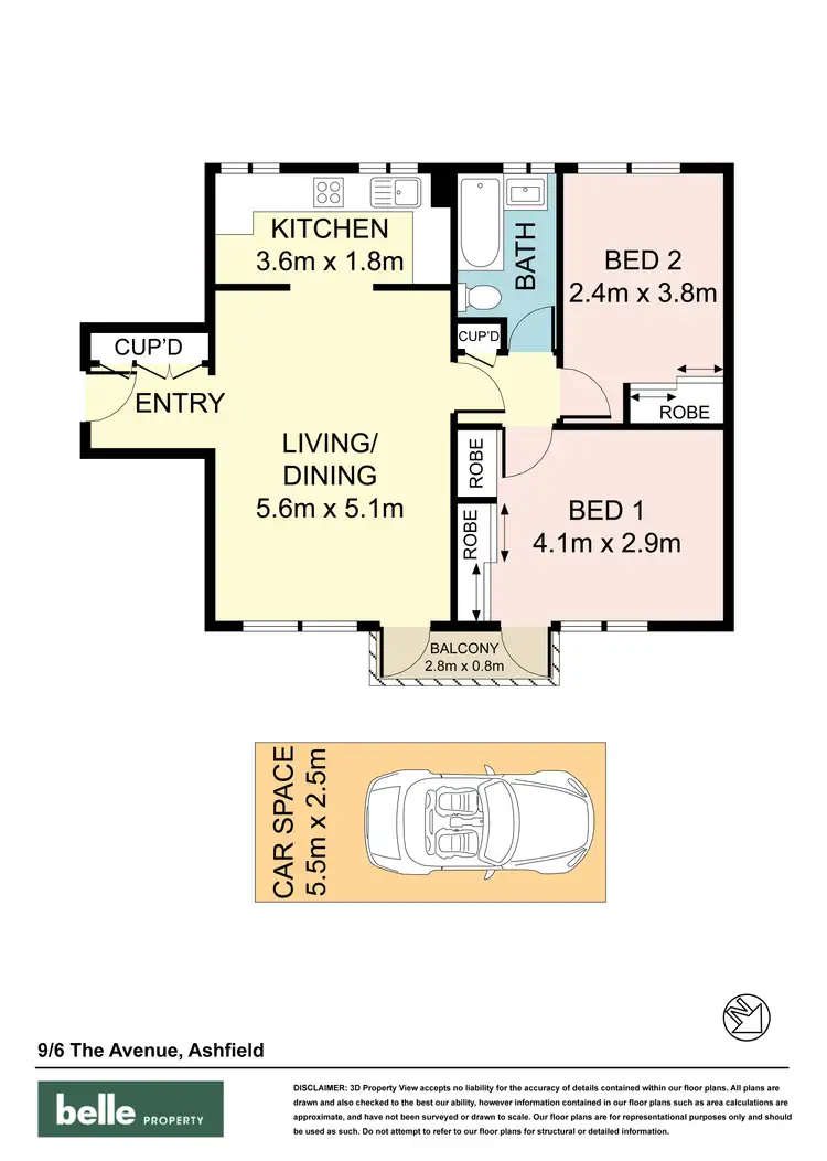 Floorplan of Homely unit listing, 9/6-10 The Avenue, Ashfield NSW 2131