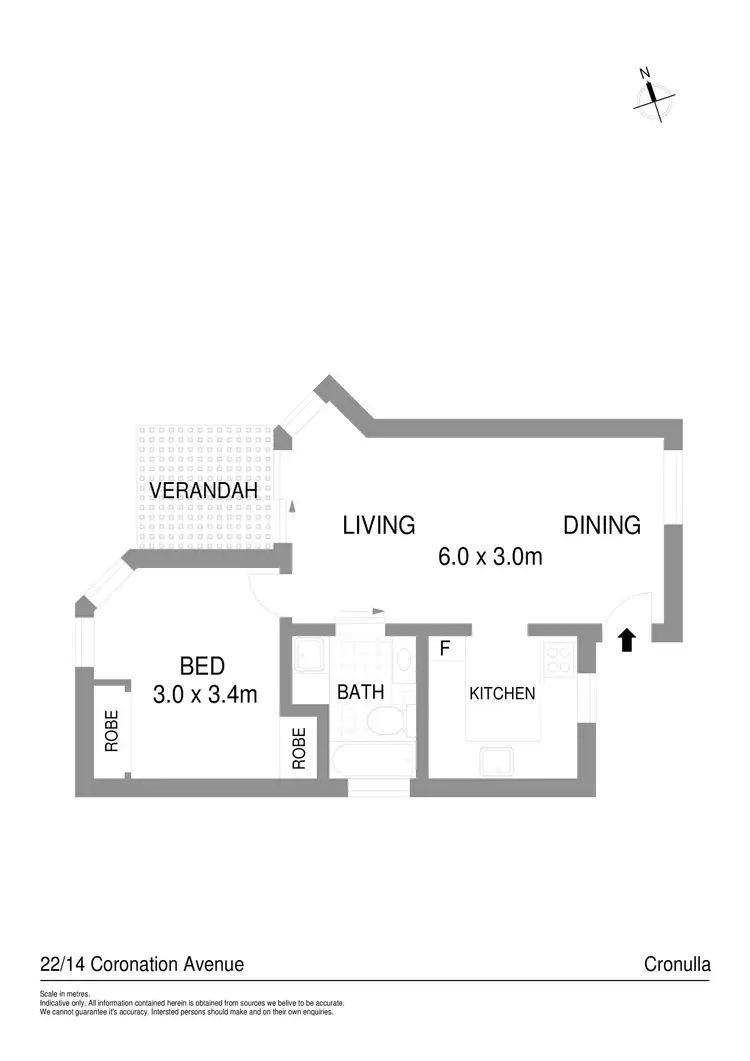 Floorplan of Homely villa listing, 22/14 Coronation Avenue, Cronulla NSW 2230