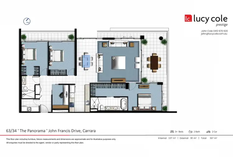Floorplan of Homely apartment listing, 63/34 John Francis Drive, Carrara QLD 4211