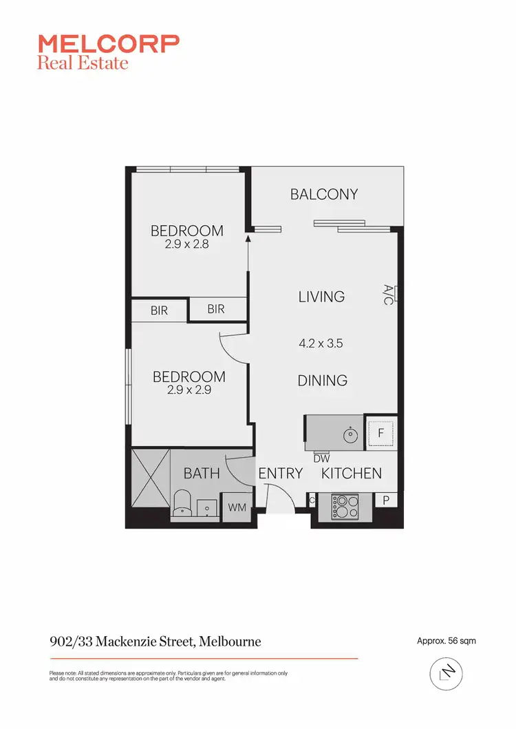 Floorplan of Homely apartment listing, 902/33 MacKenzie Street, Melbourne VIC 3000