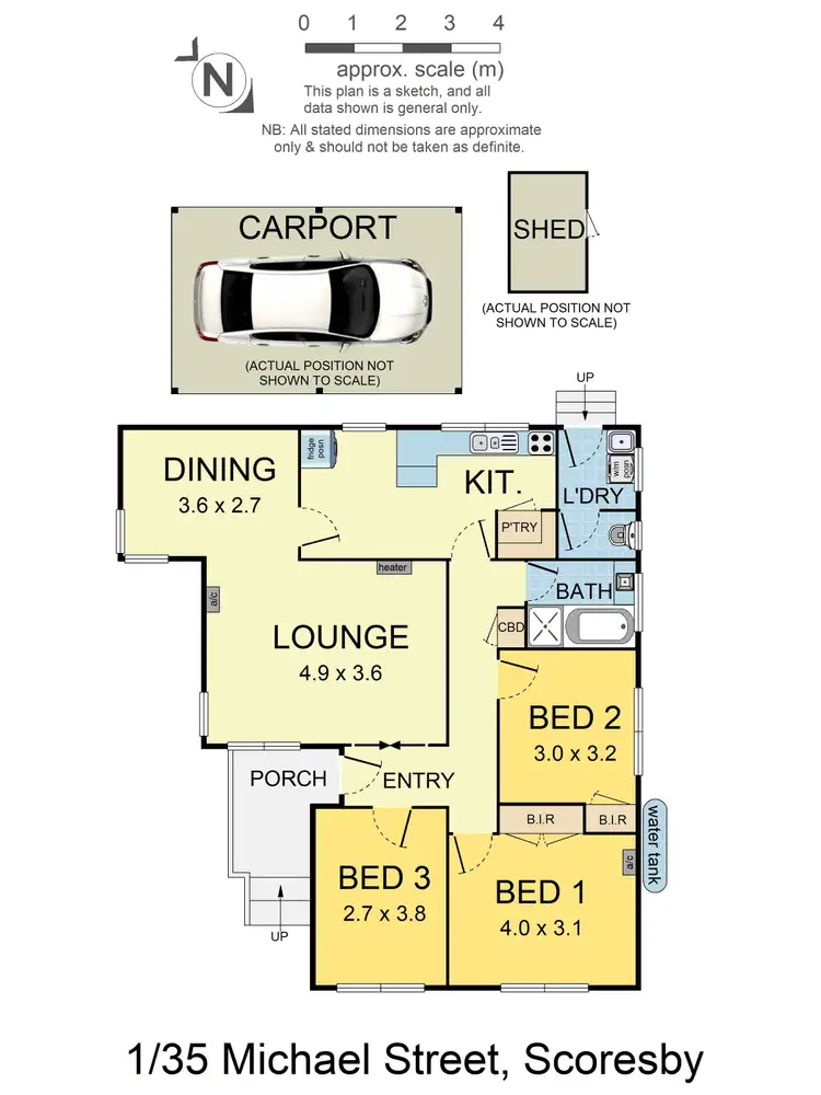 Floorplan of Homely unit listing, 1/35 Michael Street, Scoresby VIC 3179