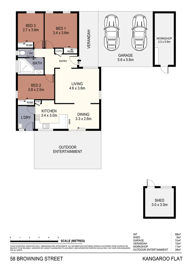 Floorplan of Homely house listing, 58 Browning Street, Kangaroo Flat VIC 3555