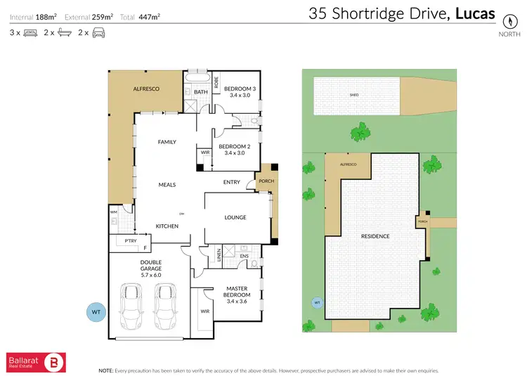 Floorplan of Homely house listing, 35 Shortridge Drive, Lucas VIC 3350