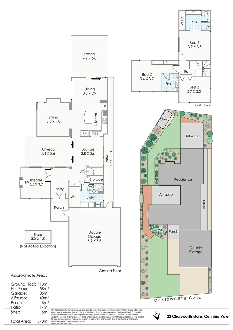 Floorplan of Homely house listing, 23 Chatsworth Gate, Canning Vale WA 6155