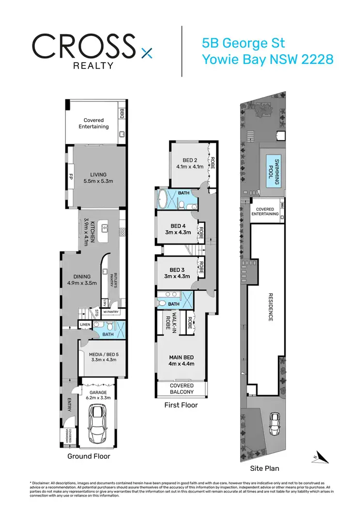 Floorplan of Homely semi-detached listing, 5B George Street, Yowie Bay NSW 2228
