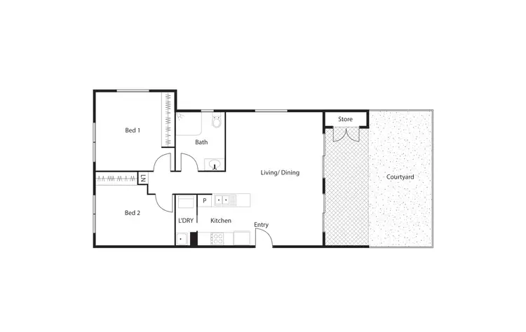 Floorplan of Homely unit listing, 15/23 Tay Street, Watson ACT 2602