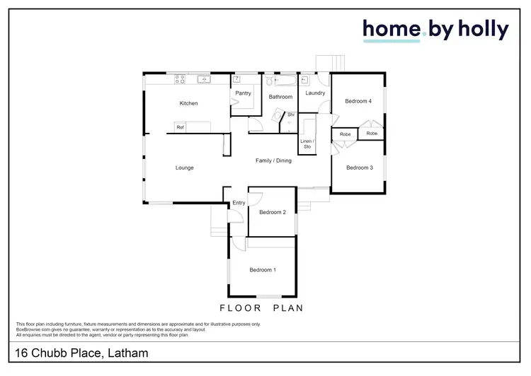 Floorplan of Homely house listing, 16 Chubb Place, Latham ACT 2615
