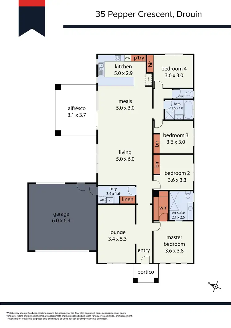 Floorplan of Homely house listing, 35 Pepper Crescent, Drouin VIC 3818