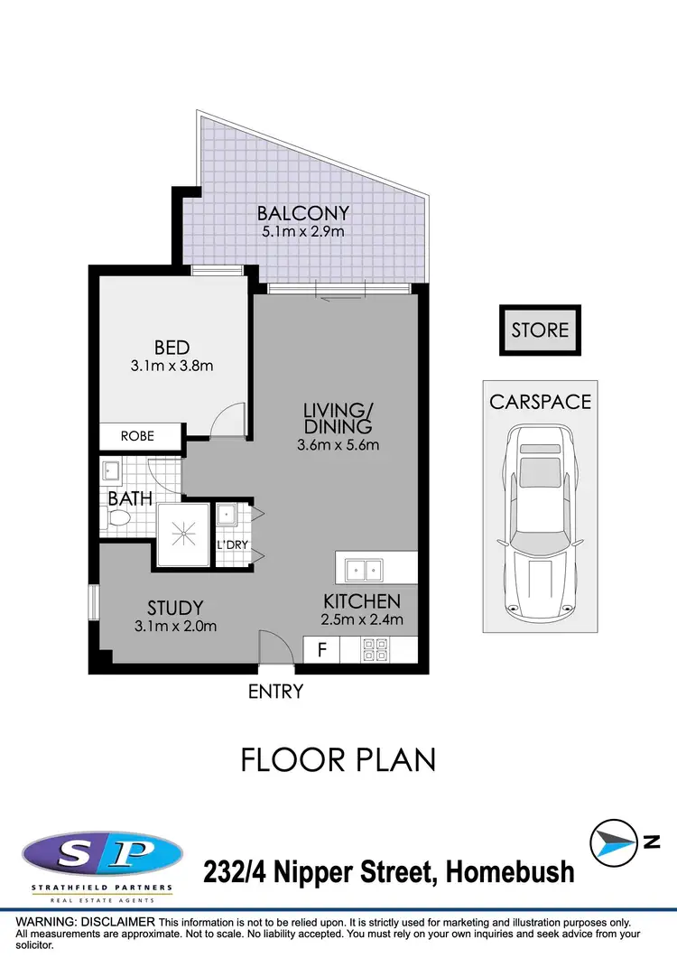 Floorplan of Homely apartment listing, 232/4 Nipper Street, Homebush NSW 2140