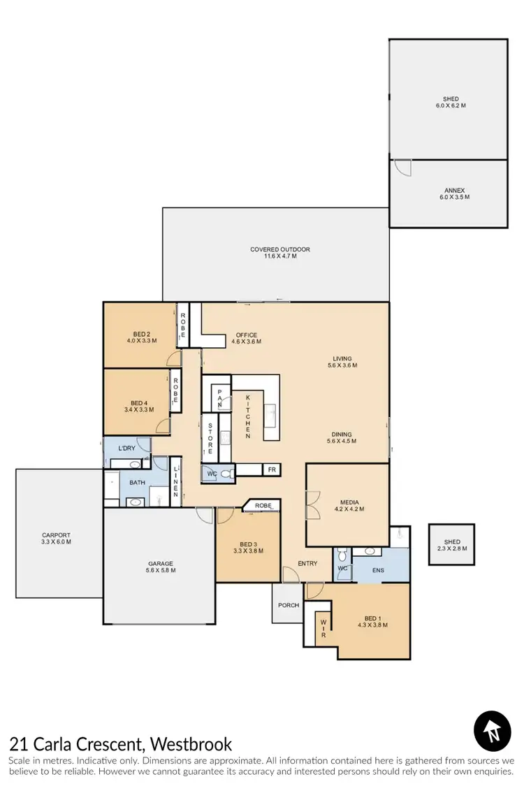 Floorplan of Homely house listing, 21 Carla Crescent, Westbrook QLD 4350