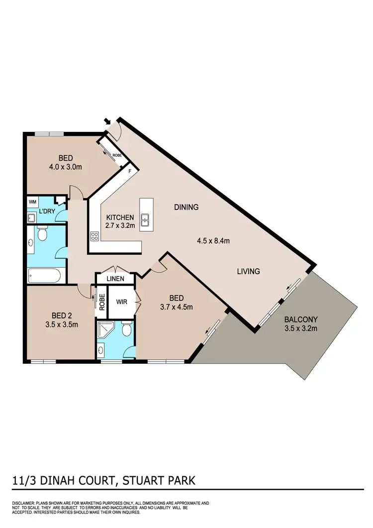 Floorplan of Homely apartment listing, 11/3 Dinah Court, Stuart Park NT 820