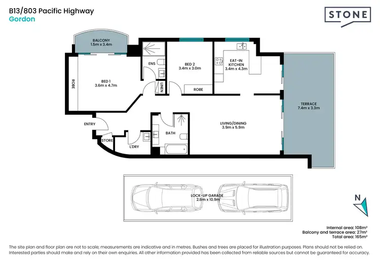 Floorplan of Homely apartment listing, B13/803-805 Pacific Highway, Gordon NSW 2072