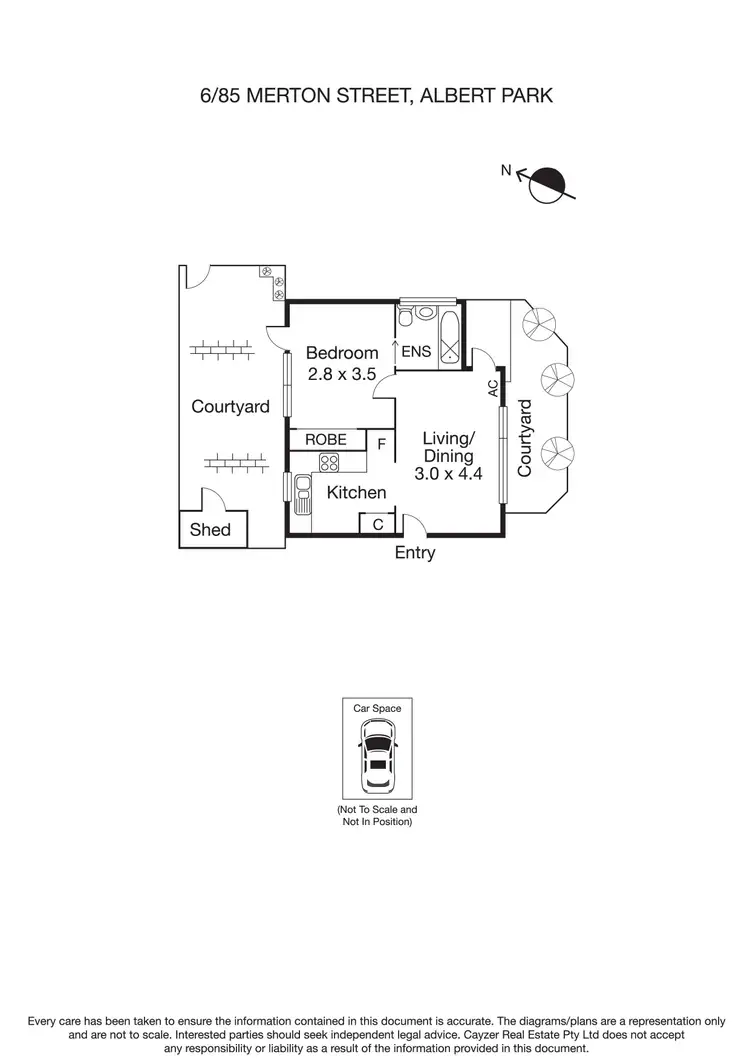 Floorplan of Homely apartment listing, 6/85 Merton Street, Albert Park VIC 3206