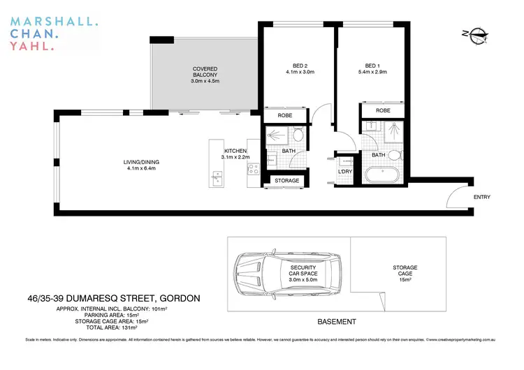Floorplan of Homely apartment listing, 46/35-39 Dumaresq Street, Gordon NSW 2072