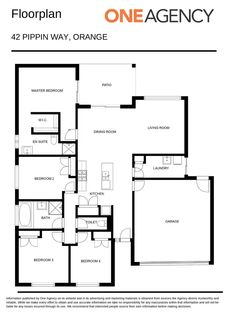Floorplan of Homely house listing, 42 Pippin Way, Orange NSW 2800