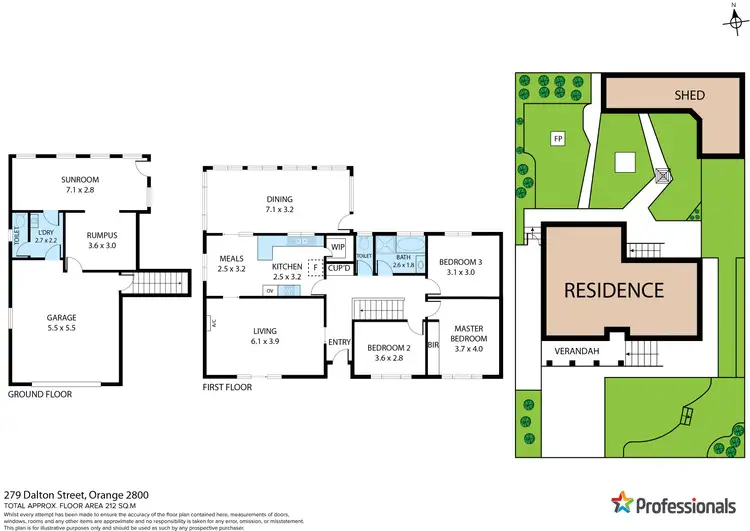 Floorplan of Homely house listing, 279 Dalton Street, Orange NSW 2800
