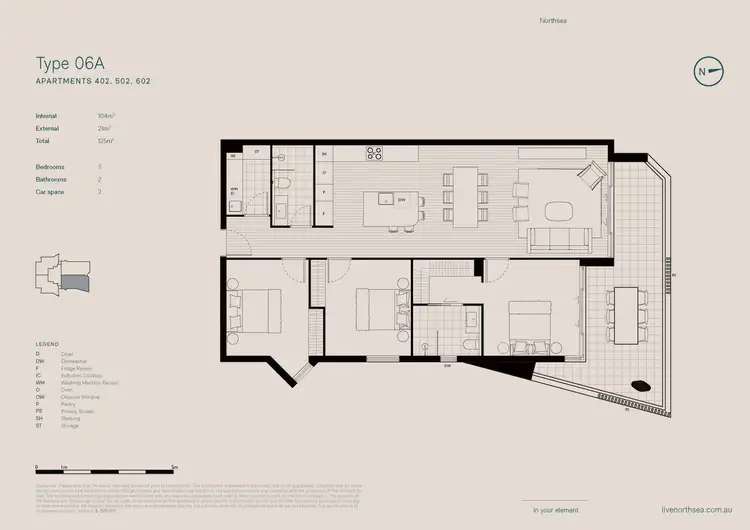 Floorplan of Homely apartment listing, 402/15-19 Crown Street, Wollongong NSW 2500