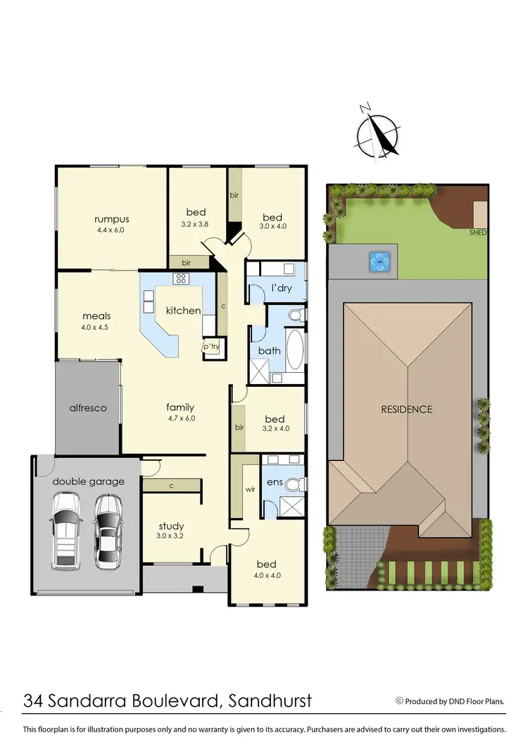 Floorplan of Homely house listing, 34 Sandarra Boulevard, Sandhurst VIC 3977