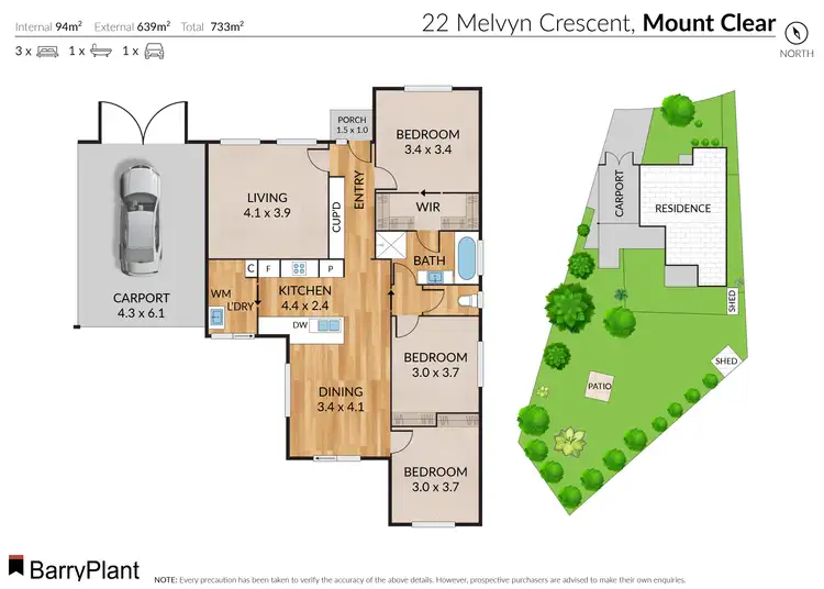 Floorplan of Homely house listing, 22 Melvyn Crescent, Mount Clear VIC 3350