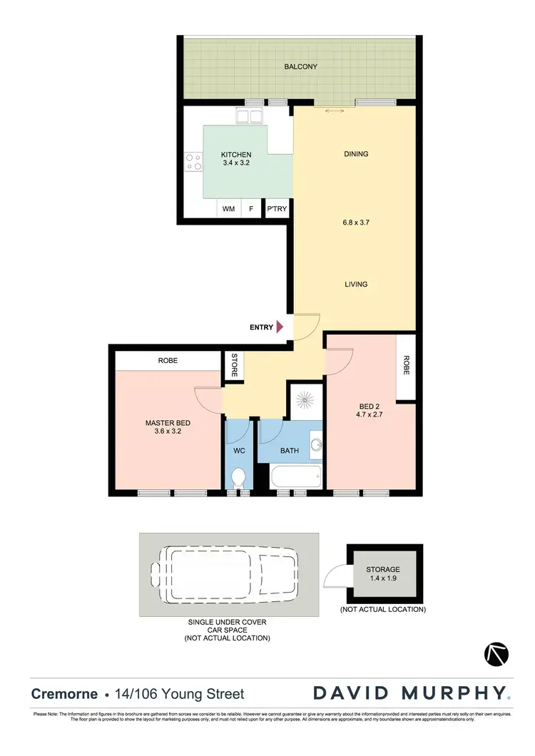 Floorplan of Homely apartment listing, 14/106 Young Street, Cremorne NSW 2090