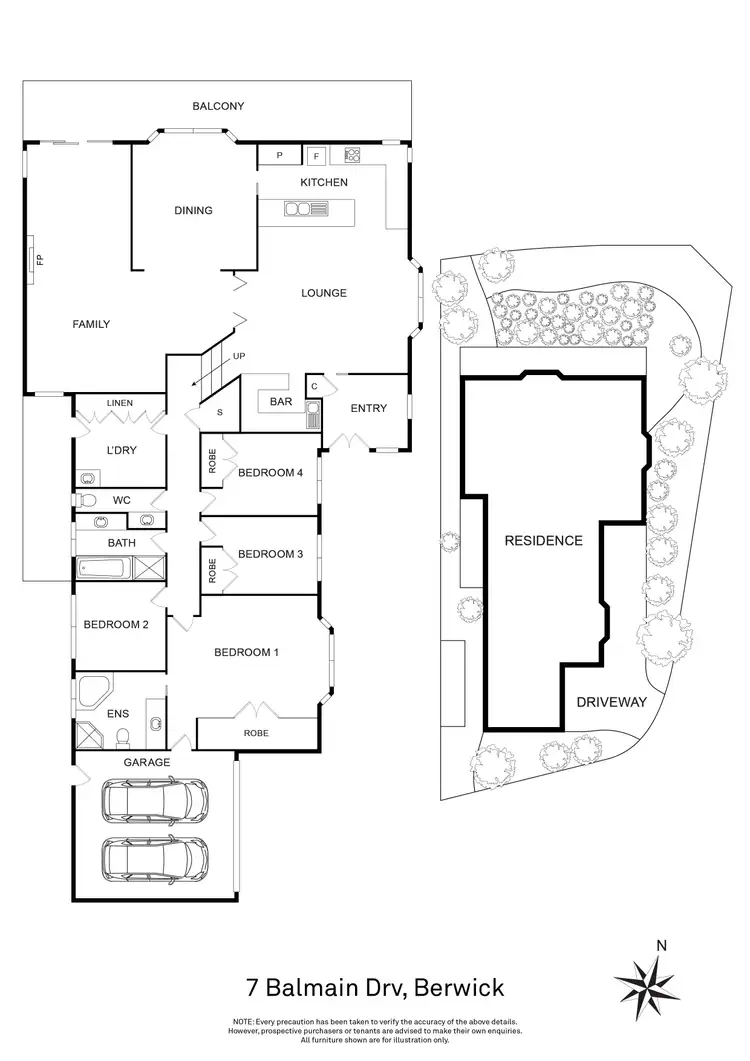 Floorplan of Homely house listing, 7 Balmain Drive, Berwick VIC 3806