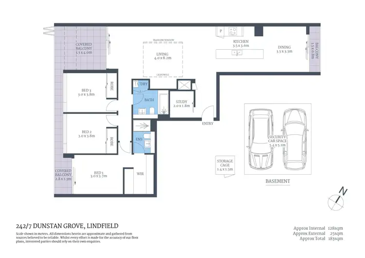 Floorplan of Homely apartment listing, 242/7 Dunstan Grove, Lindfield NSW 2070