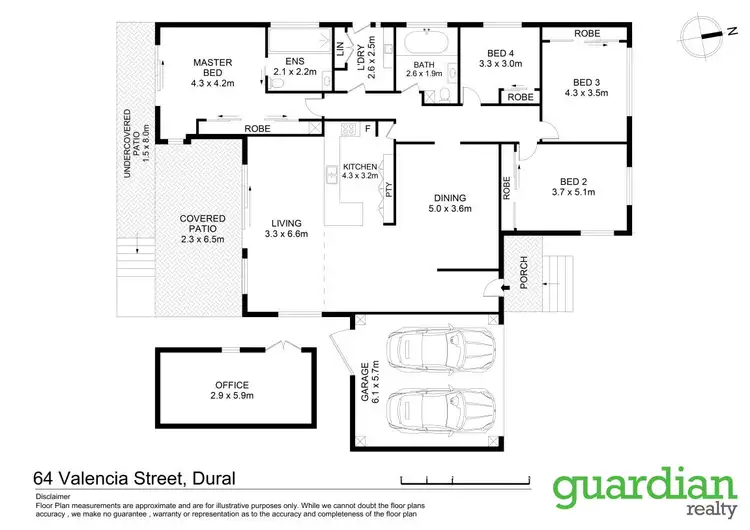 Floorplan of Homely house listing, 64 Valencia Street, Dural NSW 2158