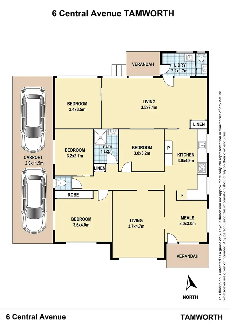 Floorplan of Homely house listing, 6 Central Avenue, Tamworth NSW 2340