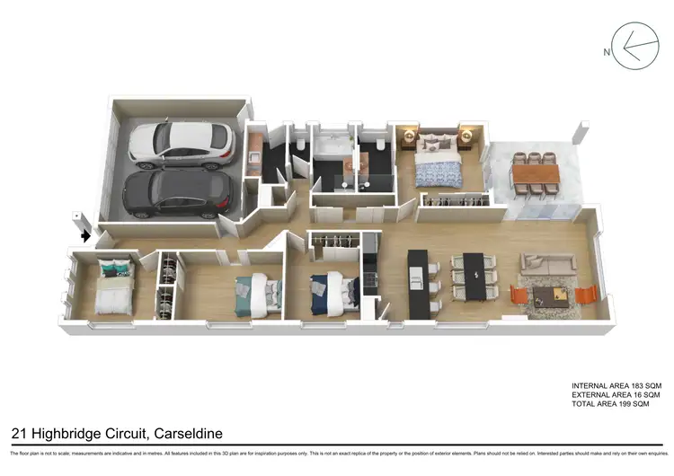 Floorplan of Homely house listing, 21 Highbridge Circuit, Carseldine QLD 4034