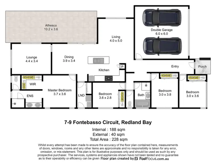 Floorplan of Homely house listing, 7-9 Fontebasso Circuit, Redland Bay QLD 4165