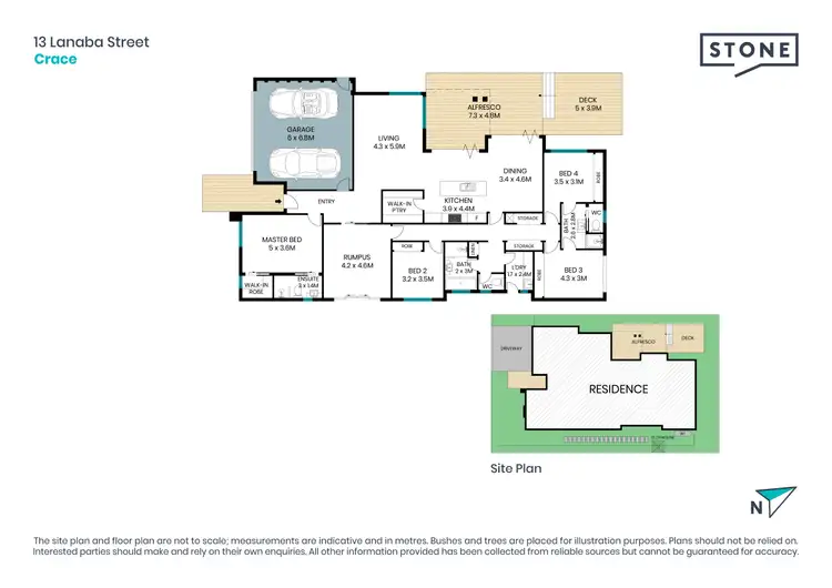Floorplan of Homely house listing, 13 Lanaba Street, Crace ACT 2911