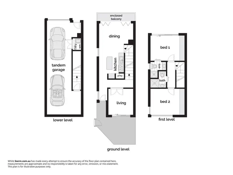 Floorplan of Homely townhouse listing, 13/6 Ellison Harvie Close, Greenway ACT 2900