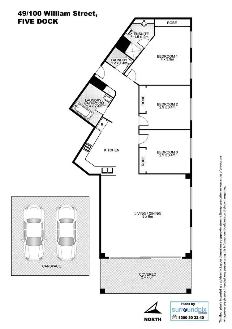 Floorplan of Homely apartment listing, 49/100 William Street, Five Dock NSW 2046