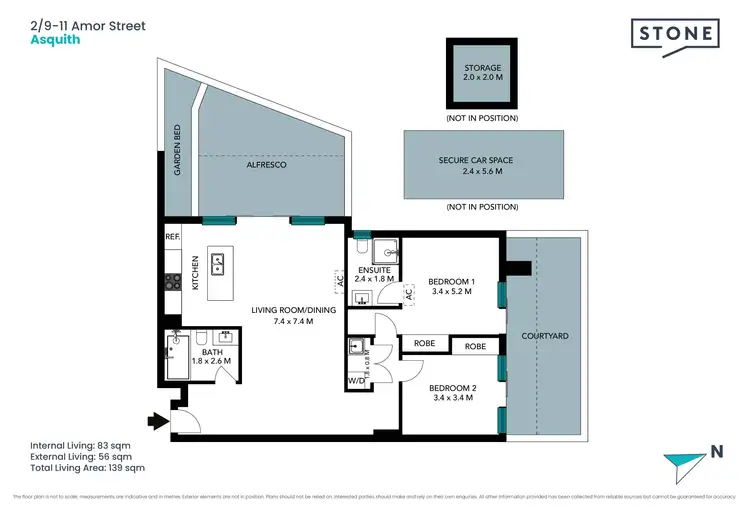 Floorplan of Homely apartment listing, 2/9-11 Amor Street, Asquith NSW 2077