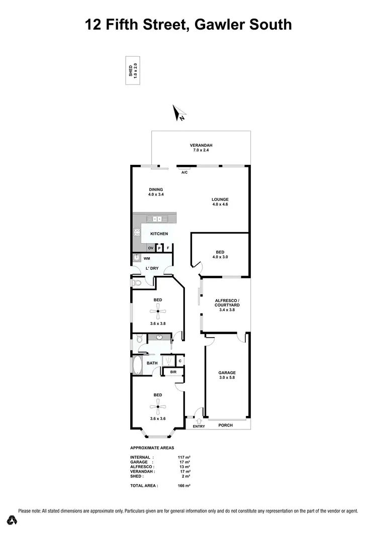 Floorplan of Homely house listing, 12 Fifth Street, Gawler South SA 5118