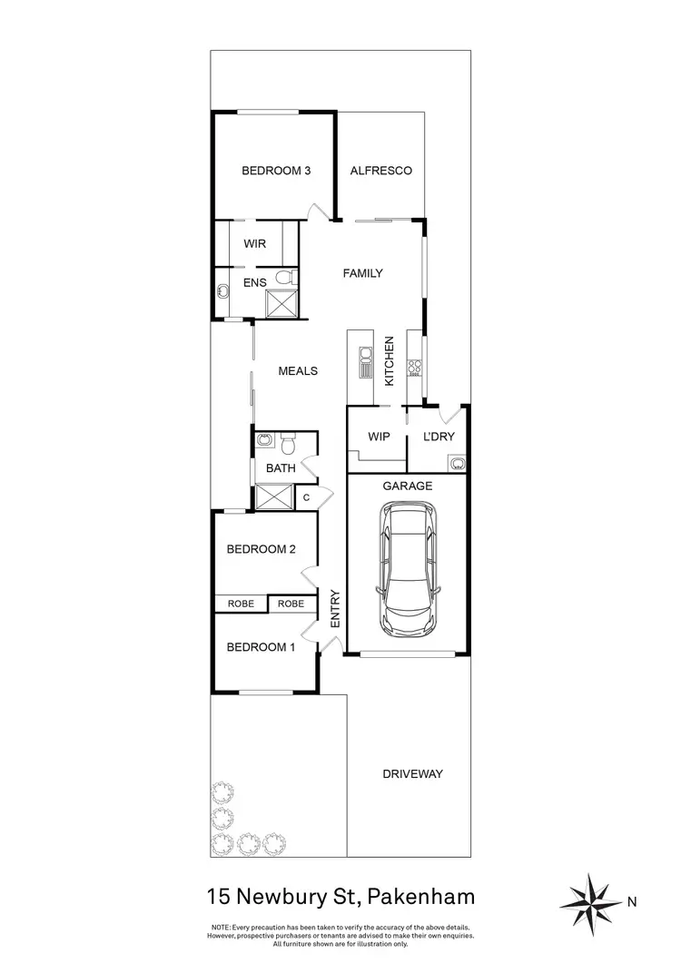 Floorplan of Homely house listing, 15 Newbury Street, Pakenham VIC 3810