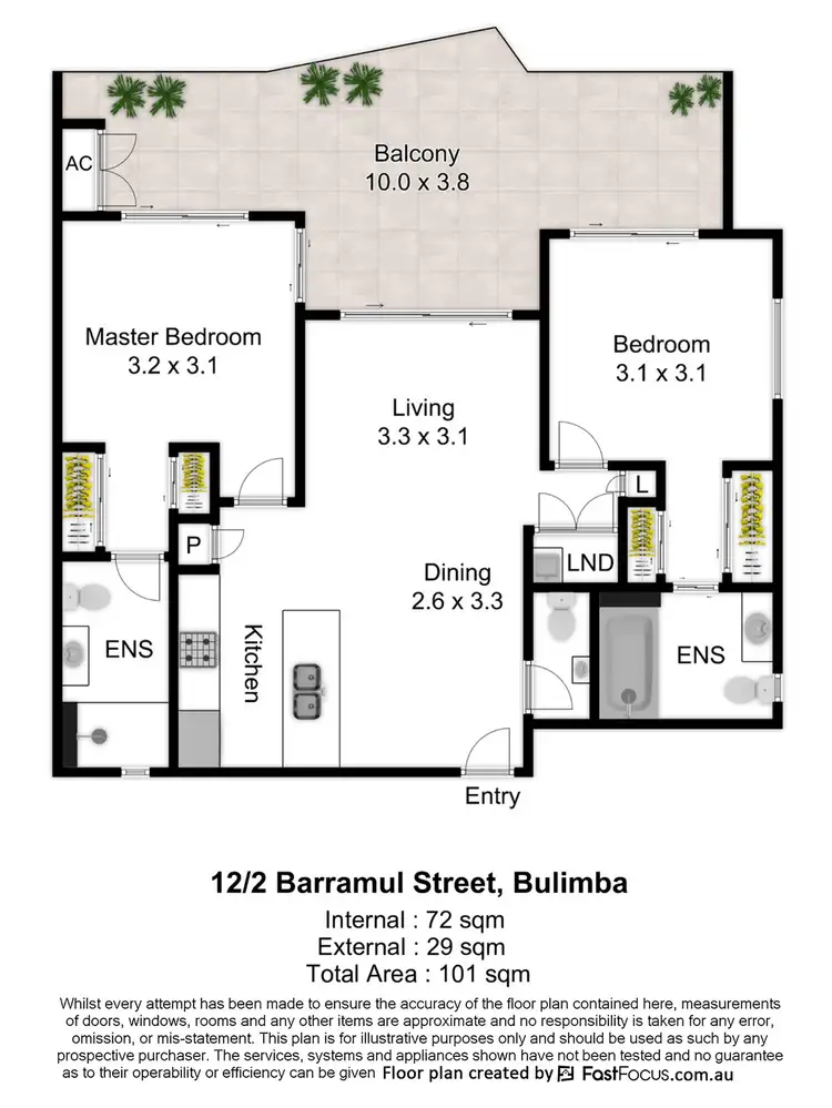 Floorplan of Homely apartment listing, 12/2 Barramul Street, Bulimba QLD 4171
